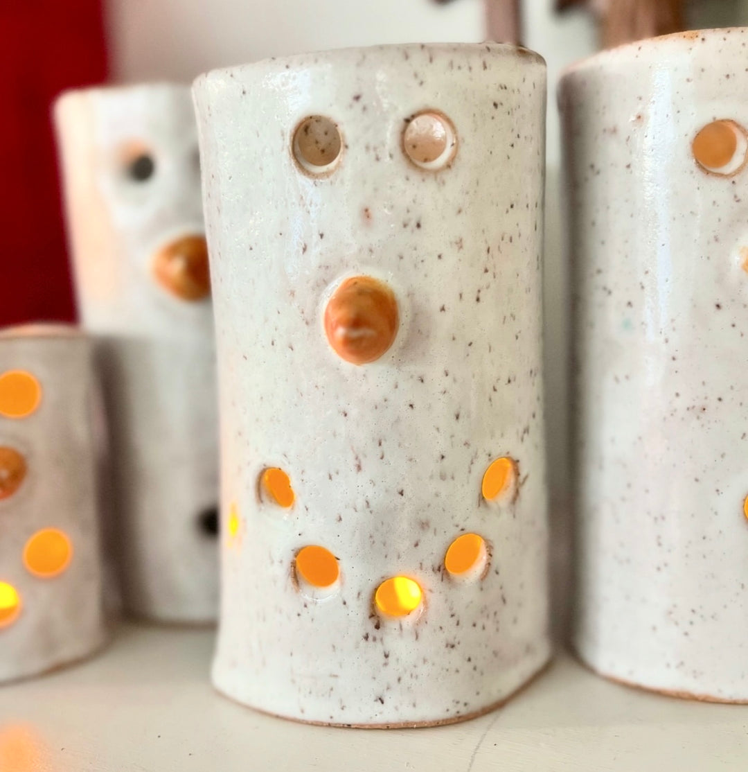 Ceramic Tea-Light Snowmen