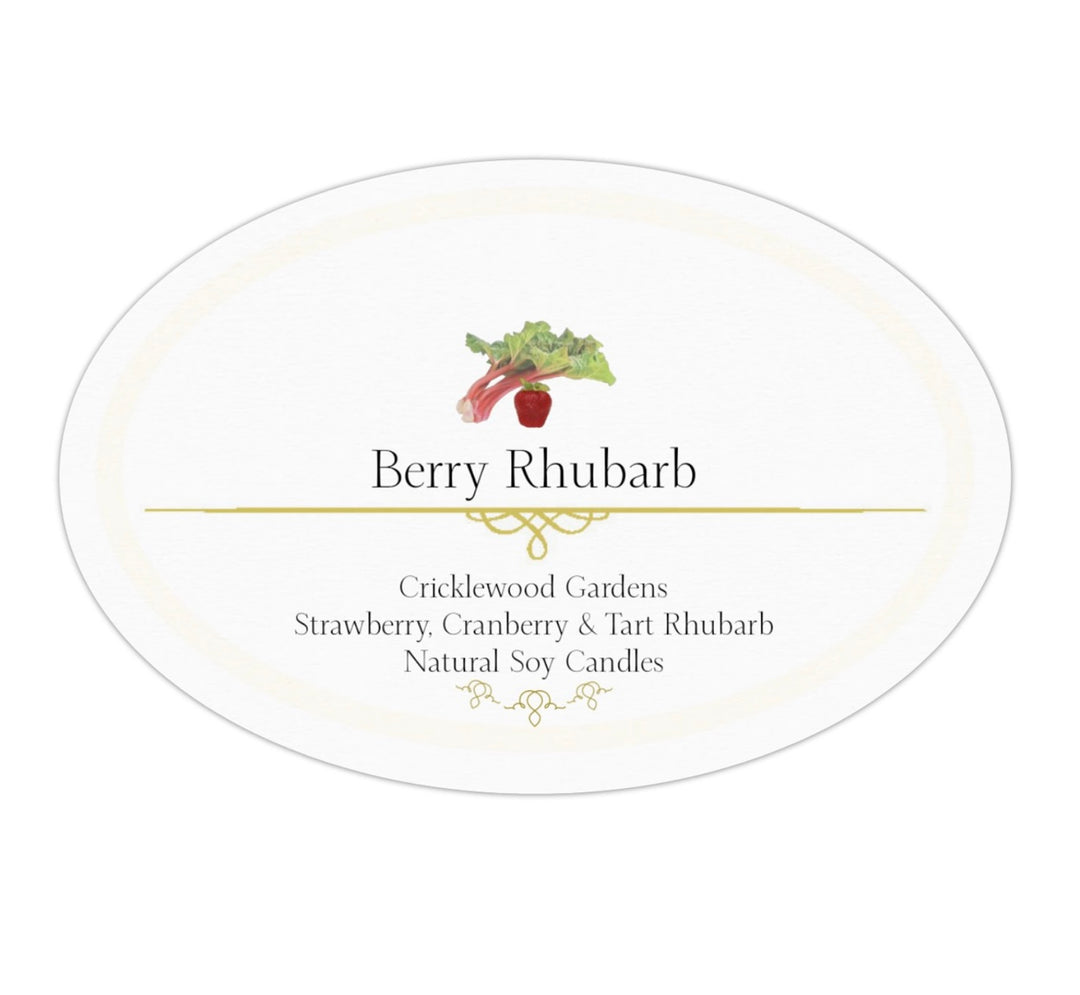 Berry Rhubarb Natural Soy Candles 11oz