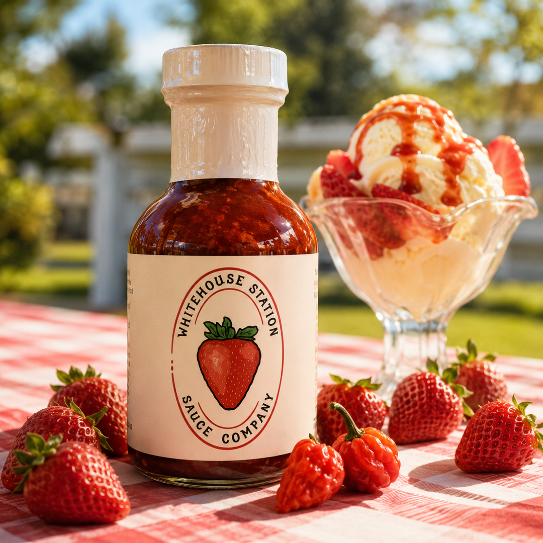 🔥Whitehouse Station Strawberry Reaper Hot Sauce, 8oz