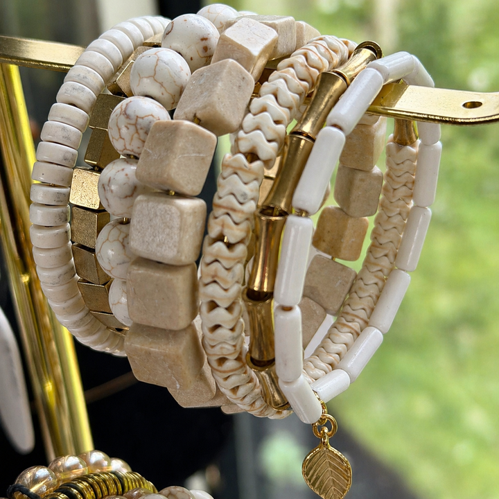 David Aubrey Earth & Stone Wrap Bracelet