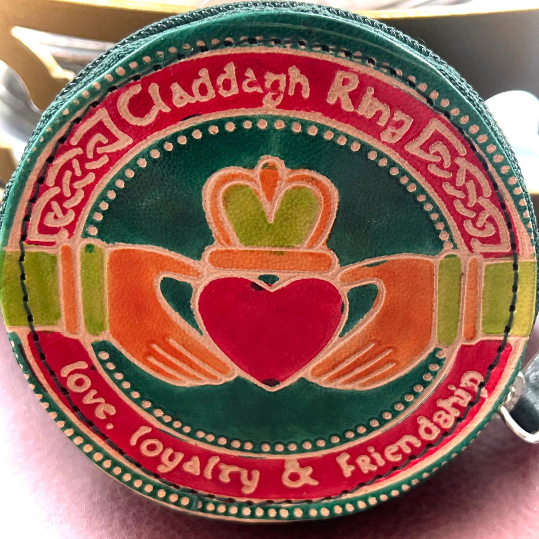 Claddagh faux leather coin purse