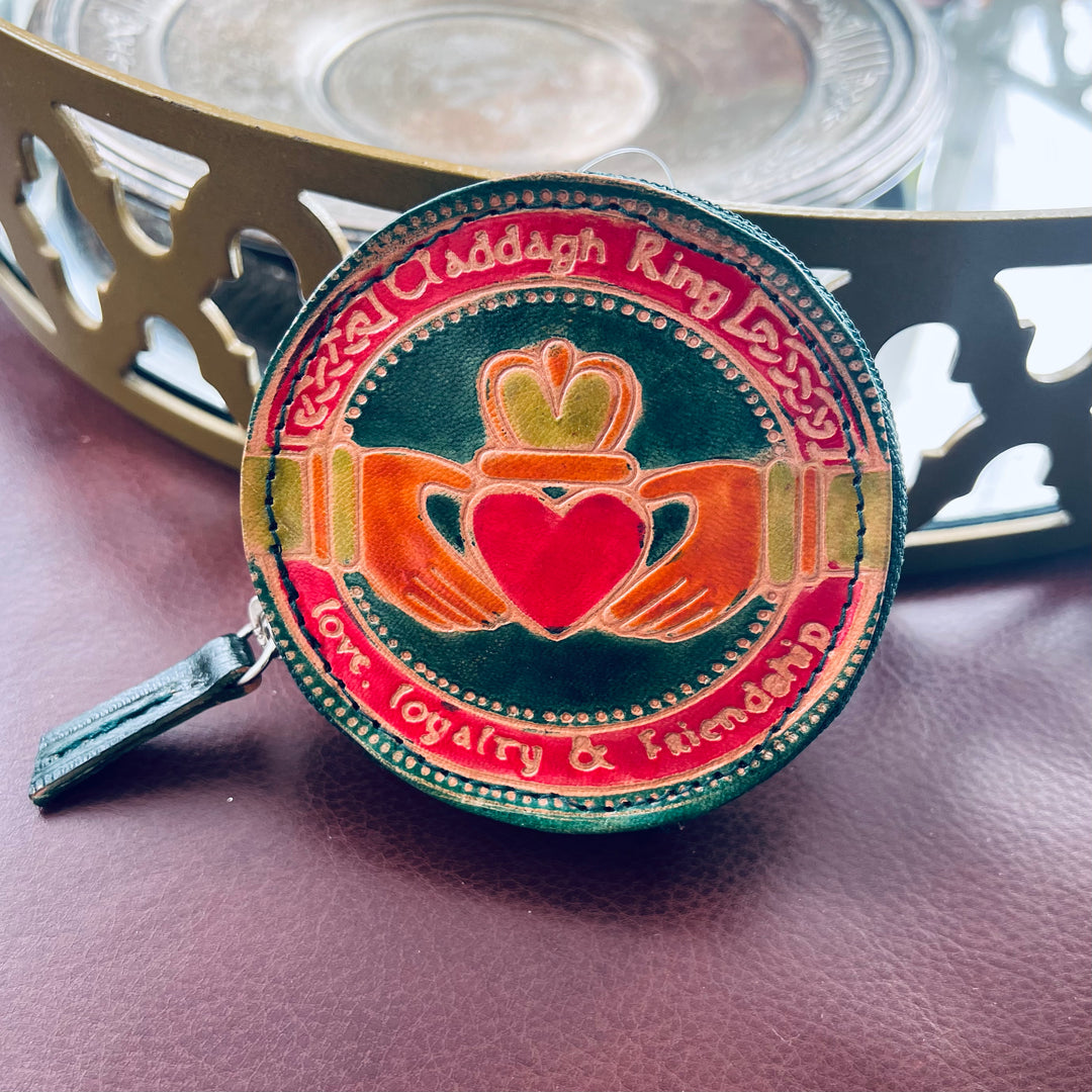 Claddagh faux leather coin purse
