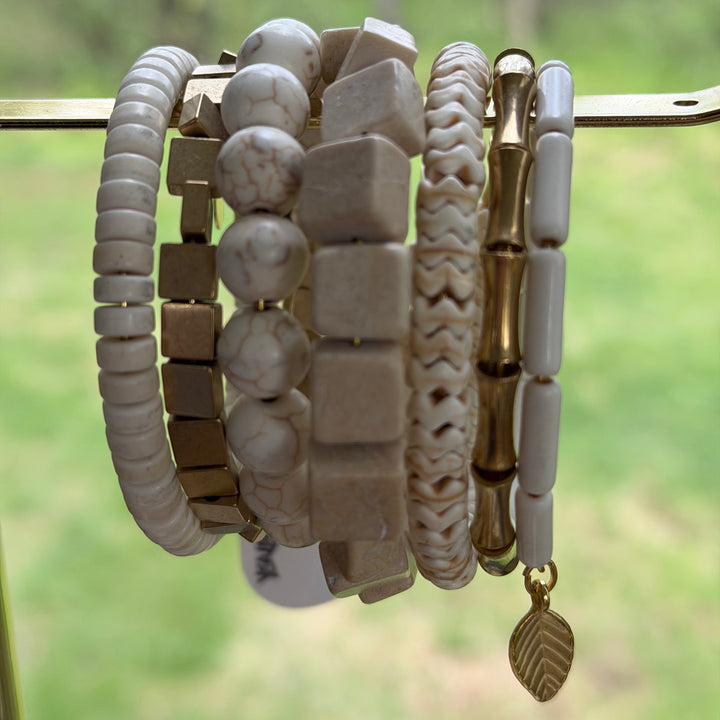 David Aubrey Earth & Stone Wrap Bracelet