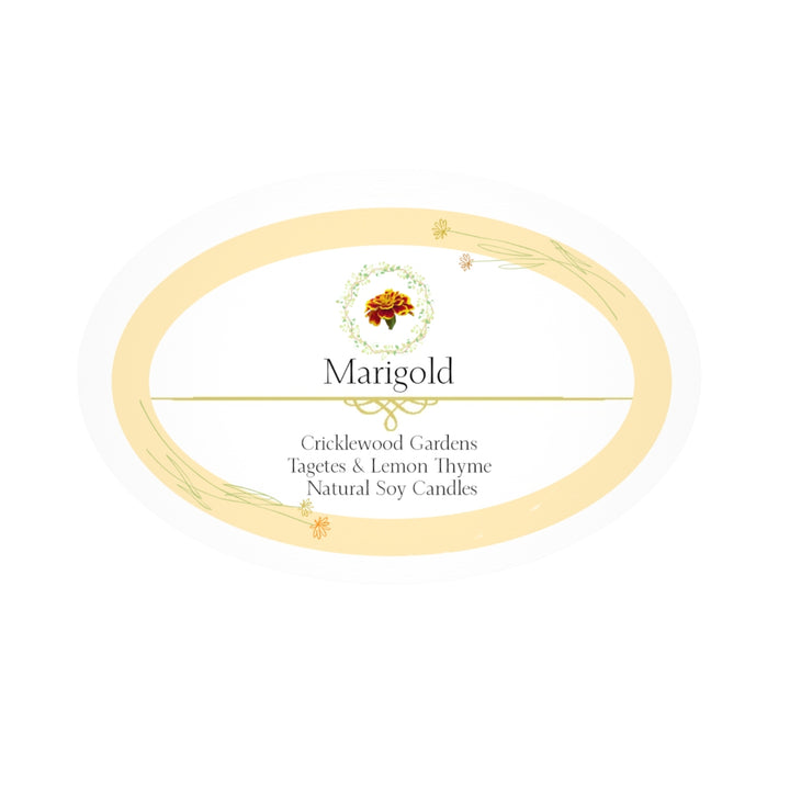 Marigold, hand-poured natural soy candles