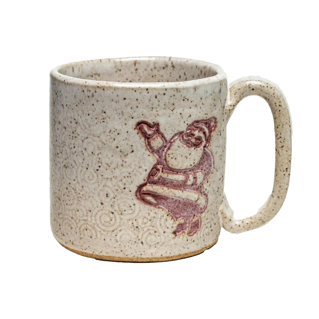 Santa mug 10oz handcrafted stoneware