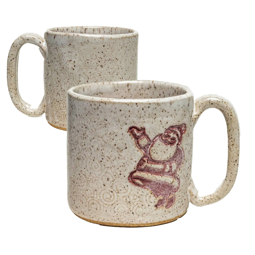 Santa mug 10oz handcrafted stoneware