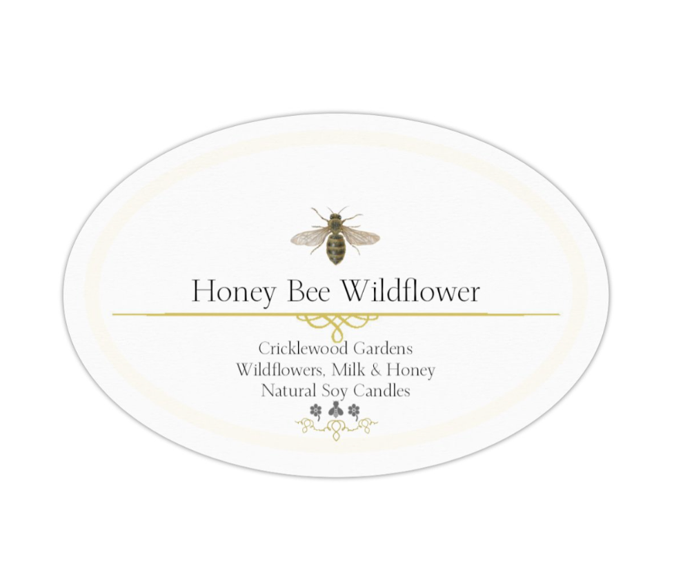 Honey Bee Wildflower Natural Soy Candles, 11oz