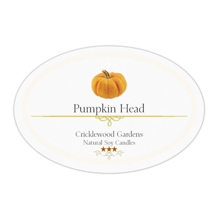 Pumpkin Head Natural Soy Candles 11oz (White Label)