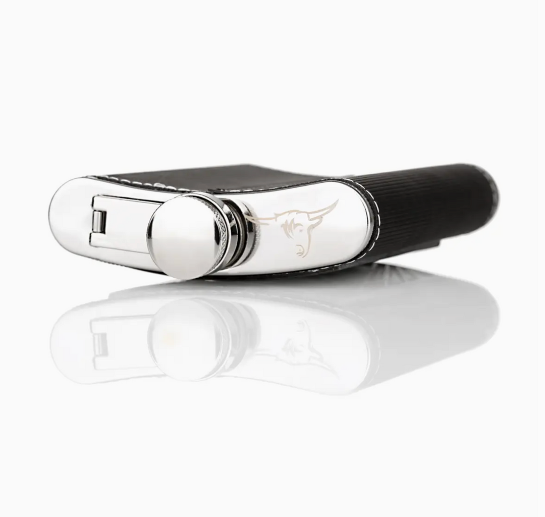 Metal Embossed Scottish Hip Flask - Boxed