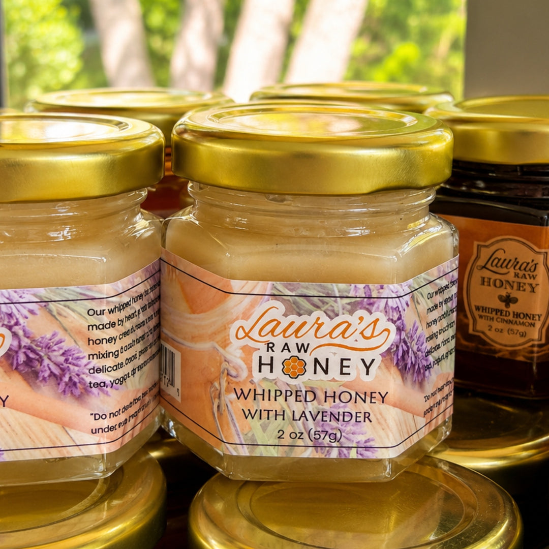Laura's Lavender Whipped Honey 2oz jar