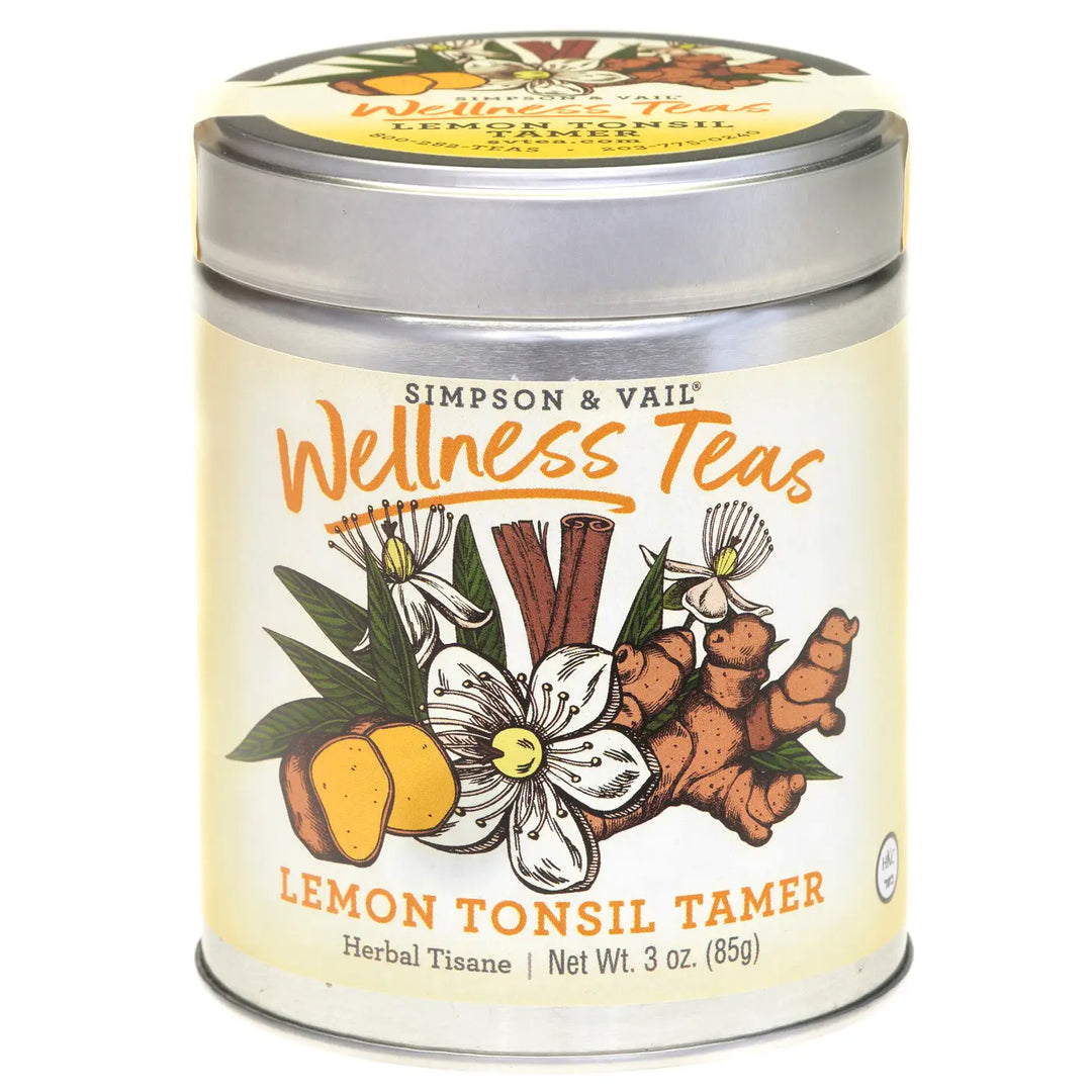 Lemon Tonsil Tamer Herbal Wellness Tea, 4oz tin
