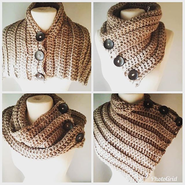 Hand crochet cowl scarves, multiple colors