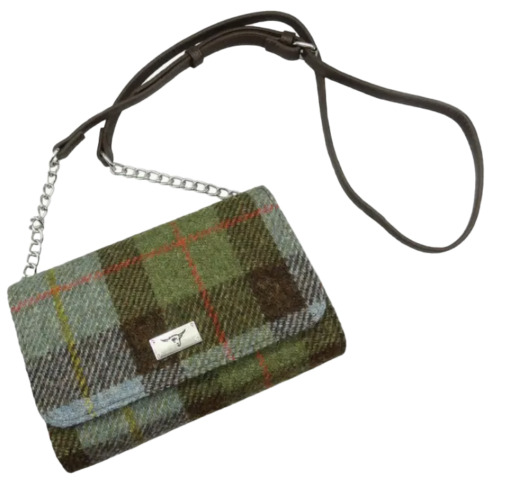 Scottish Harris Tweed Strathy Wallet Shoulder Bags