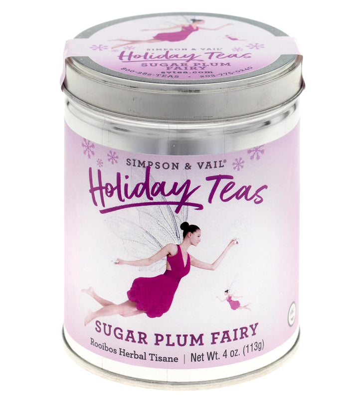 Sugar Plum Fairy Rooibos Tea Blend, 4oz tin