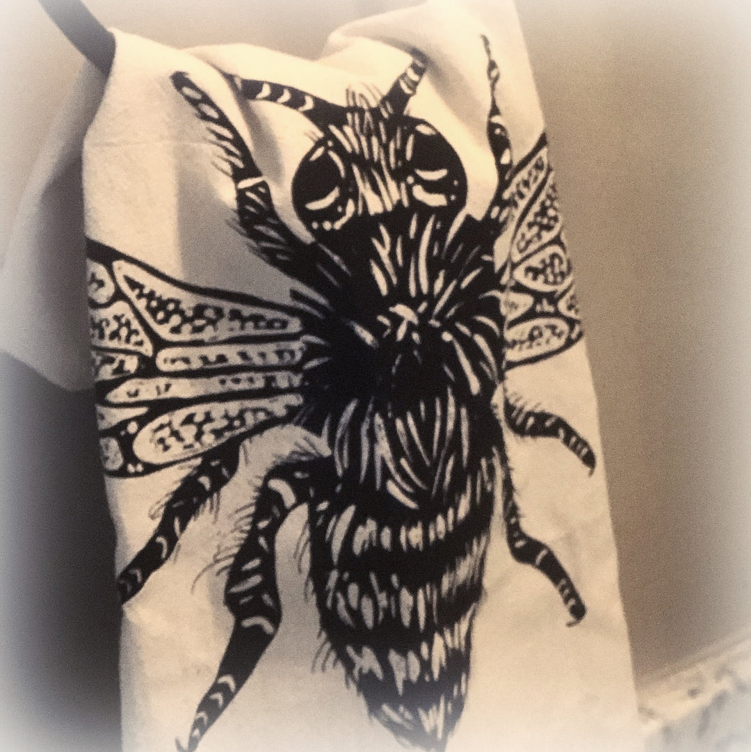 Honey Bee Organic Cotton Tea Towel